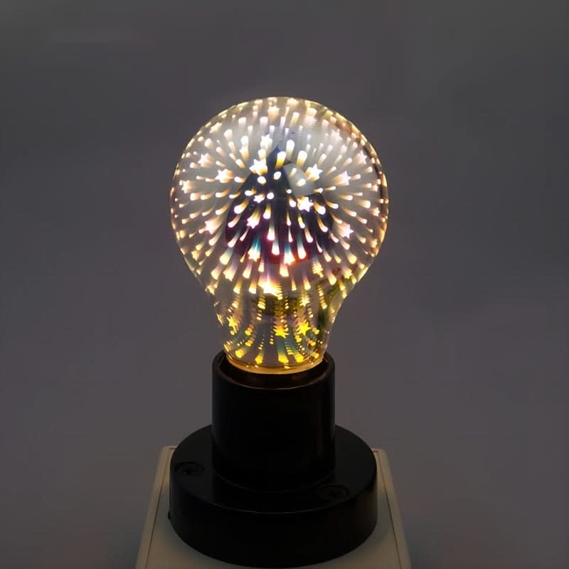 RGB Colorful Glass Fireworks Light Bulb
