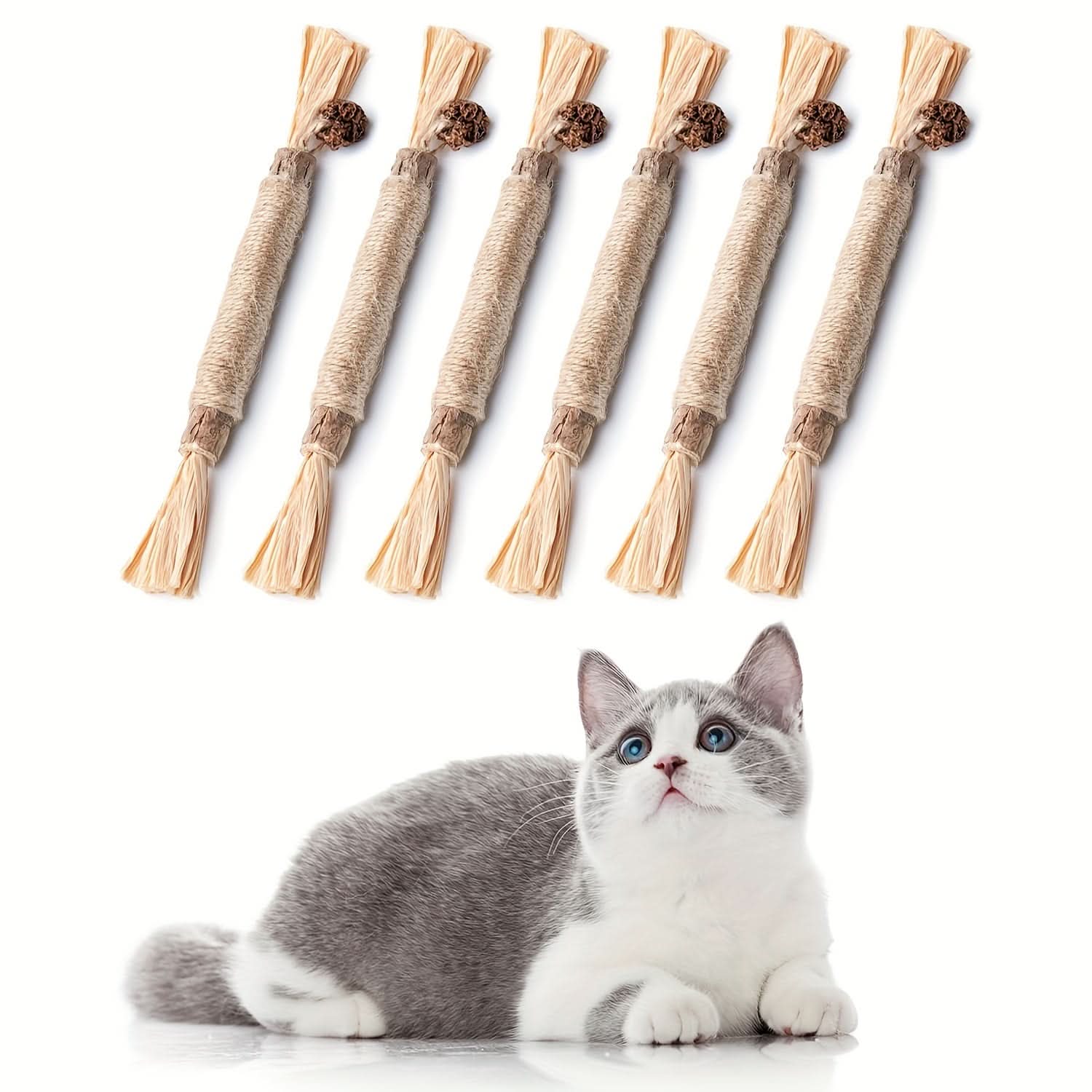 6 Pcs Silvervine Cat Chew Sticks