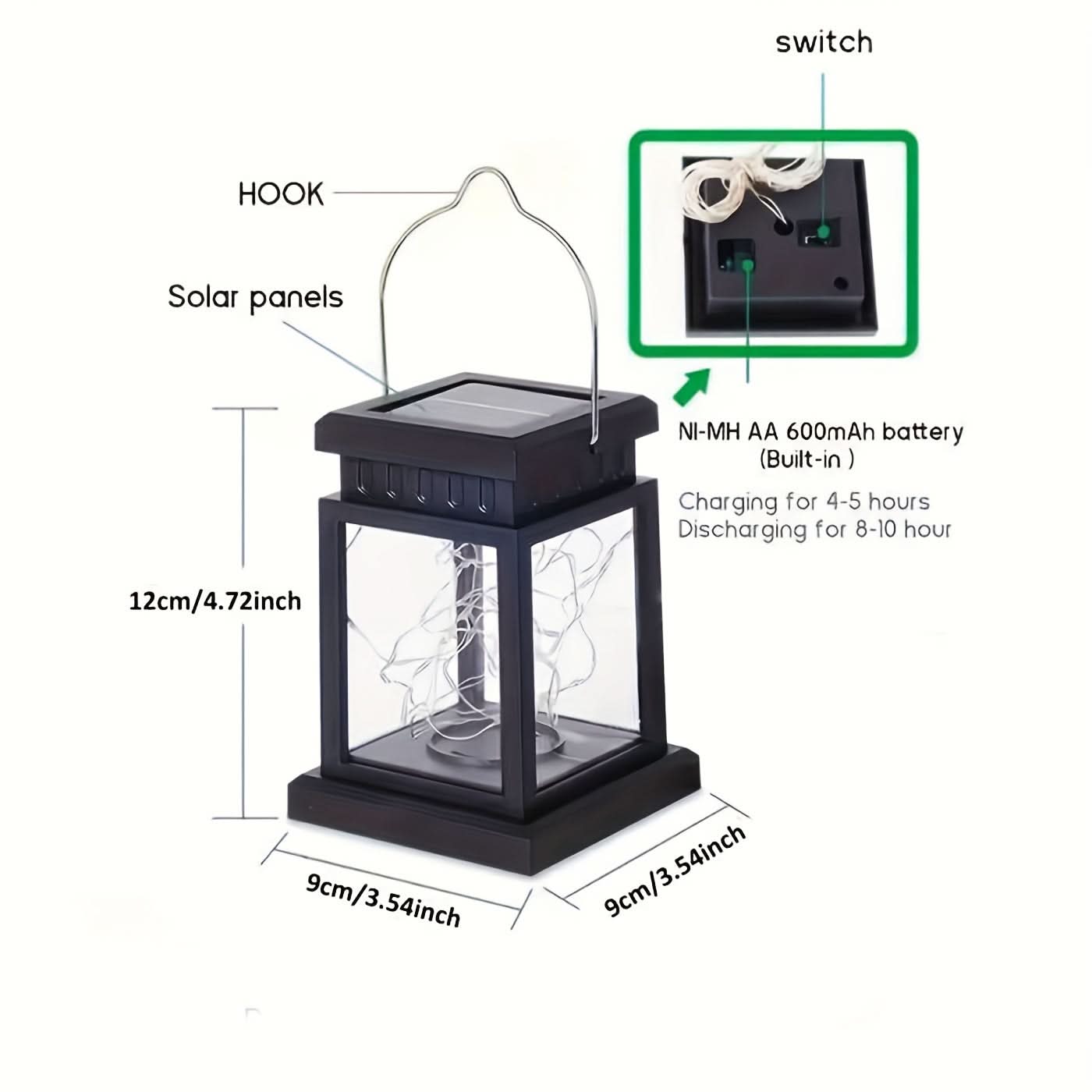 Solar-Powered Hanging Lanterns – Outdoor Garden Lights