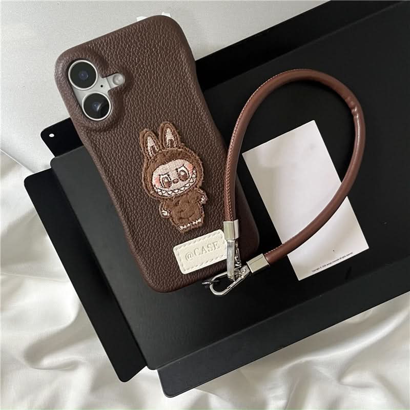 Cute Cartoon Faux Leather iPhone Case