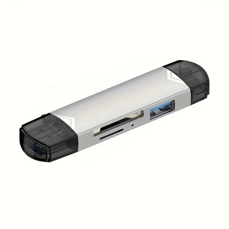 6-in-1 USB 3.0 Card Reader - High-Speed 5Gbps Transfer with Type-C Interface