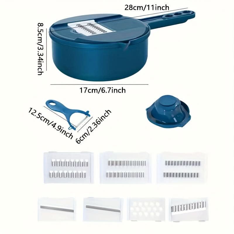 12-in-1 Vegetable Chopper with Stainless Blades