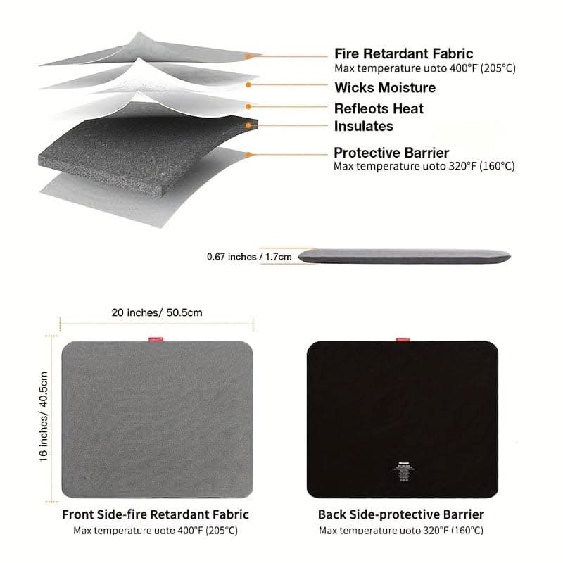 Travel Ironing Pad - Heat Insulation & Foldable Electric Iron Board