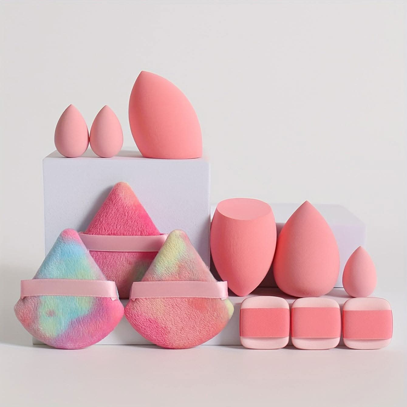 12-Piece Makeup Sponge Puff Set for All Skin Types