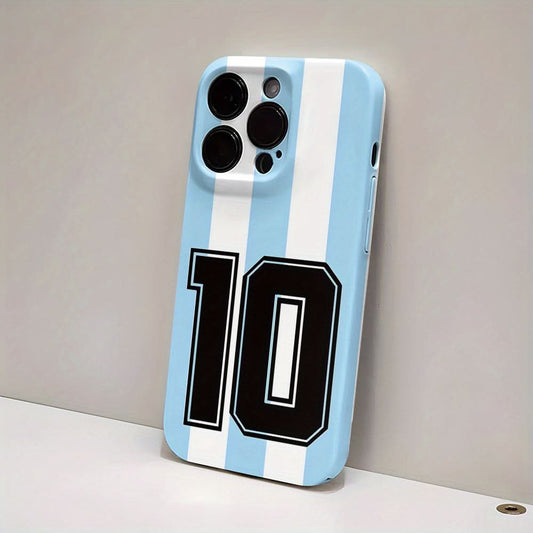 Football Star Number Phone Case – Shockproof Hard Protective Cover for iPhone