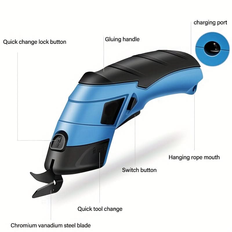 Cordless Electric Fabric Cutting Scissors