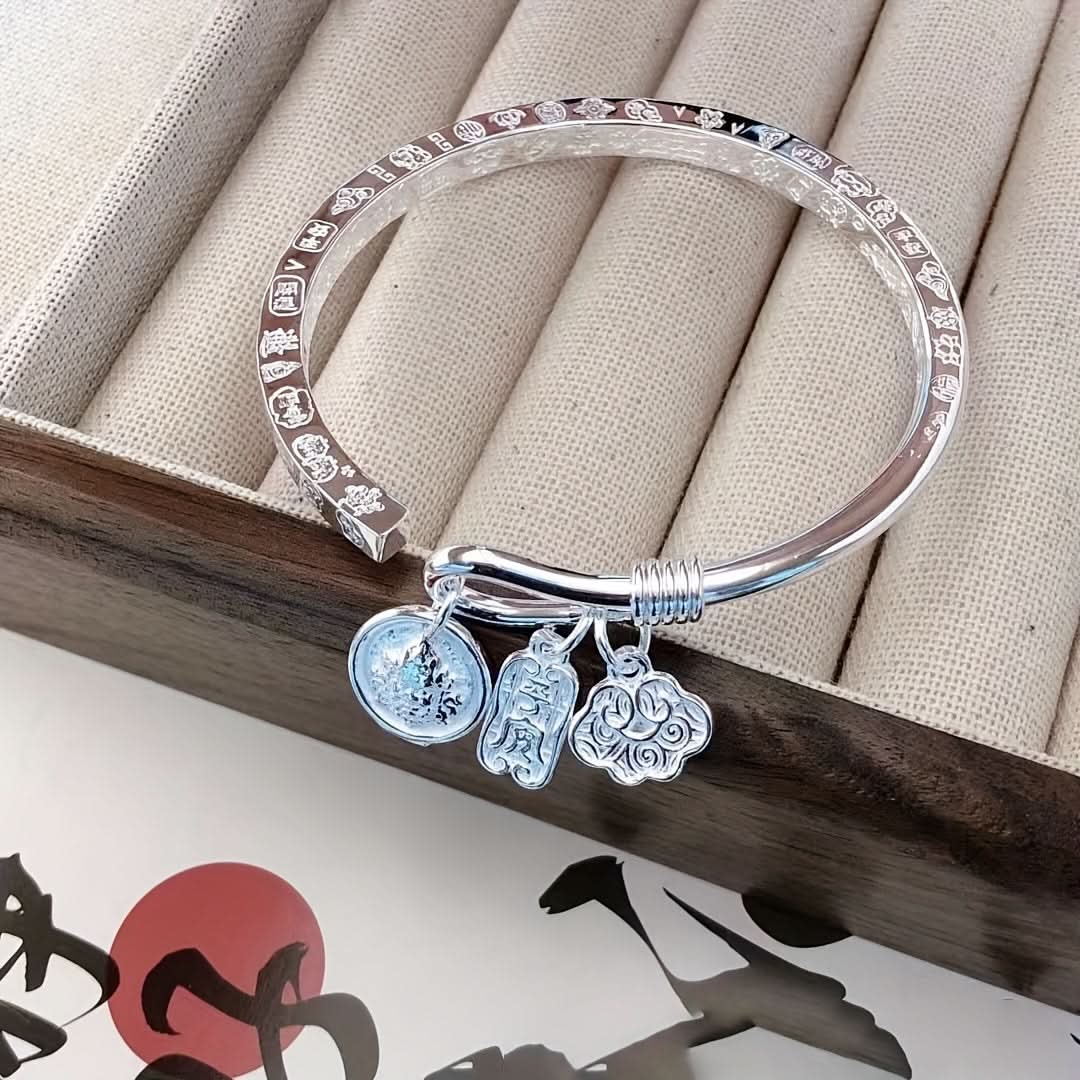 Silver Bohemian Style Open S999 Bracelet