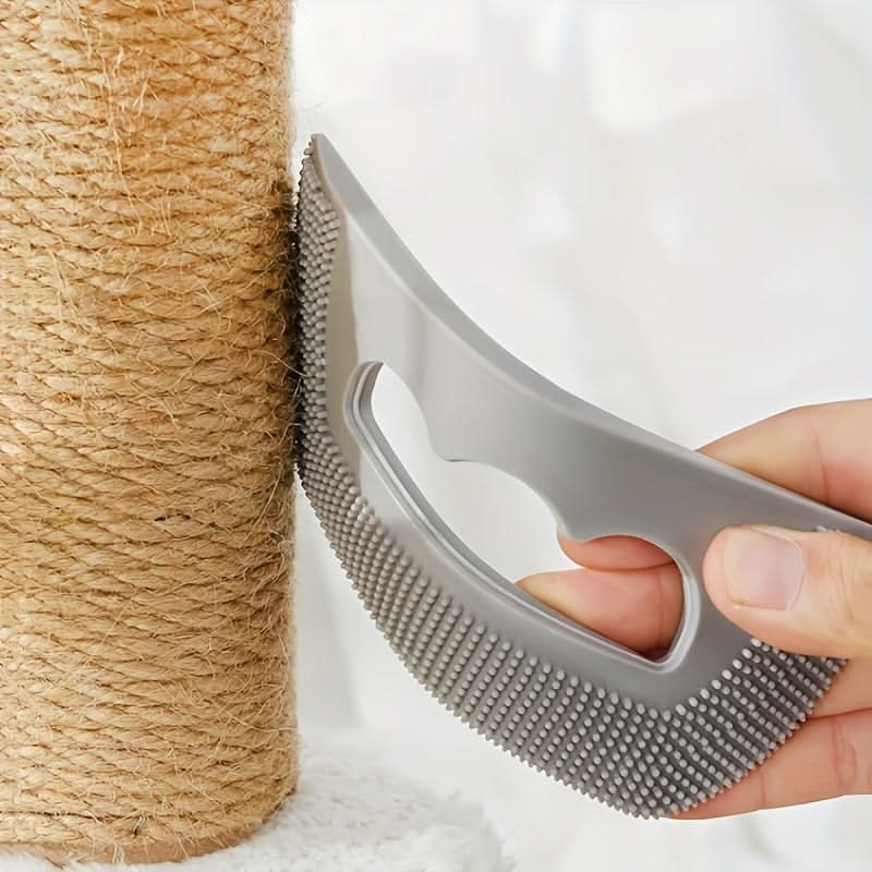 Easy-Clean Silicone Grooming Brush for Pets
