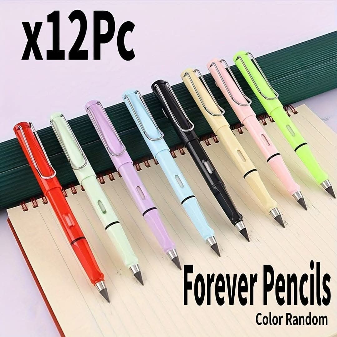 12-Piece Eternal Infinity Pencils Set – Unbreakable Creativity