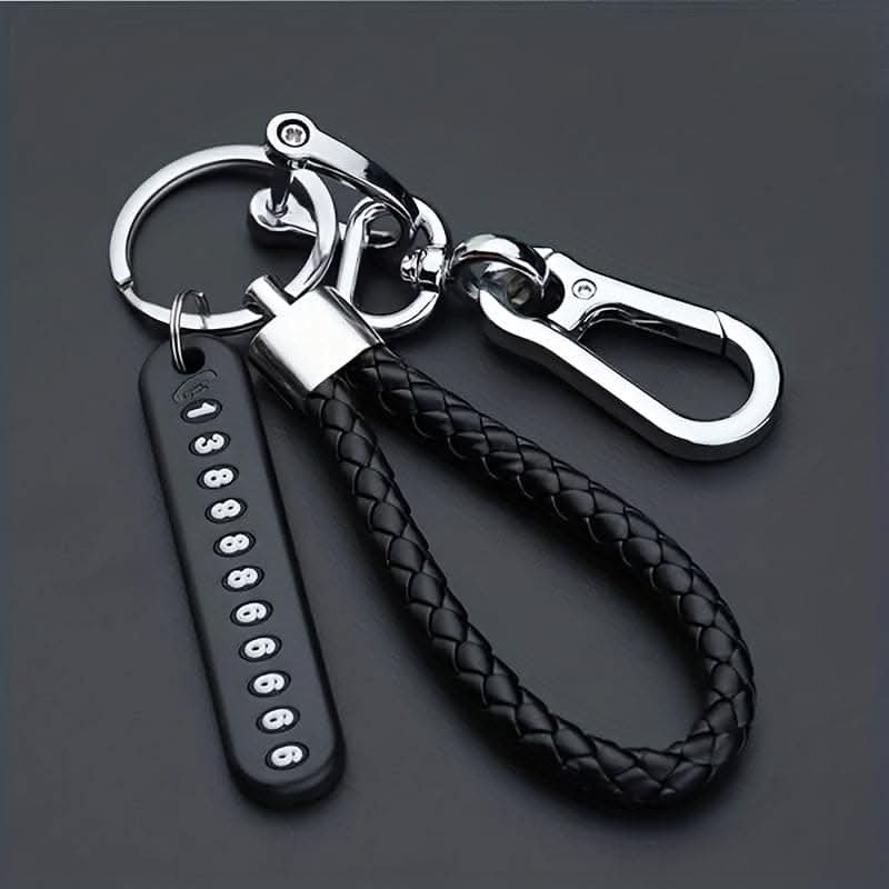 Anti-Loss Car Key Chain with Phone Number