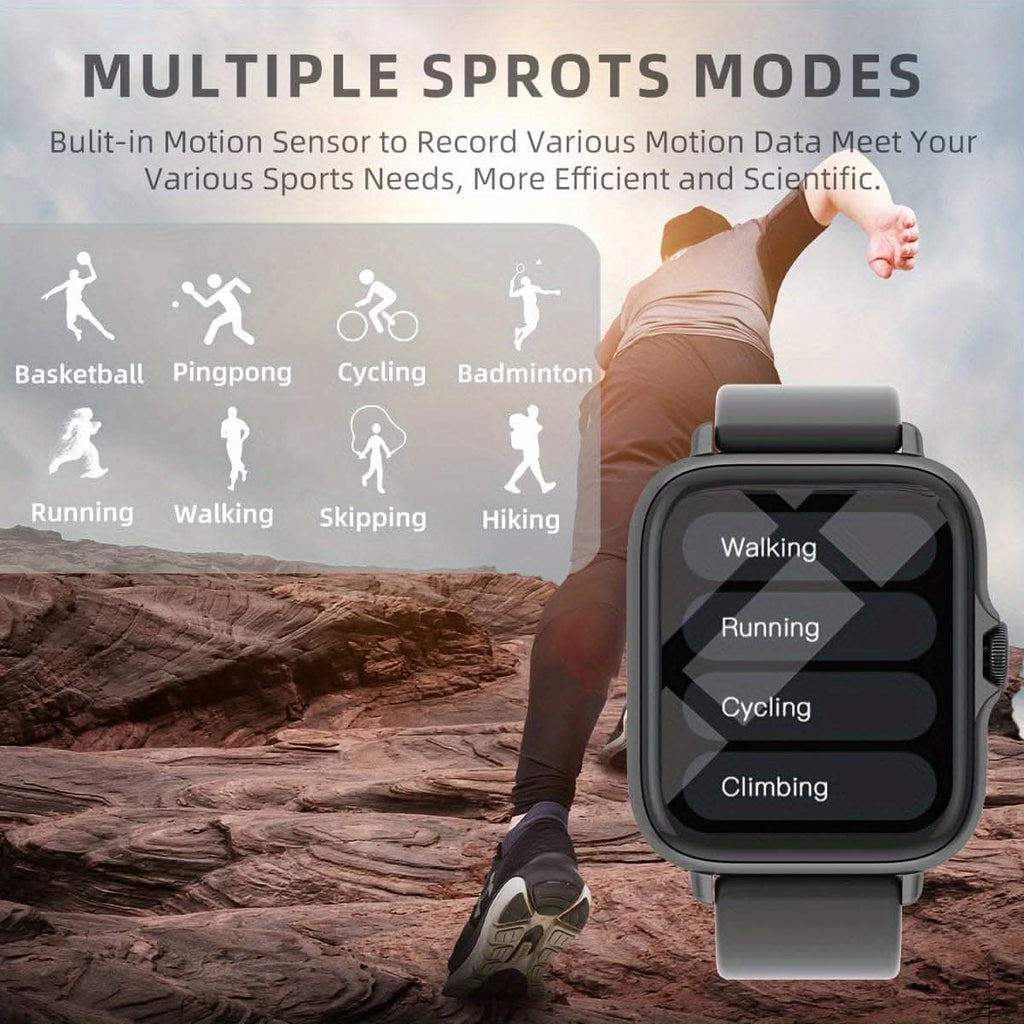 Smart Sports Watch for Men & Women – Full Touchscreen, Fitness Tracker