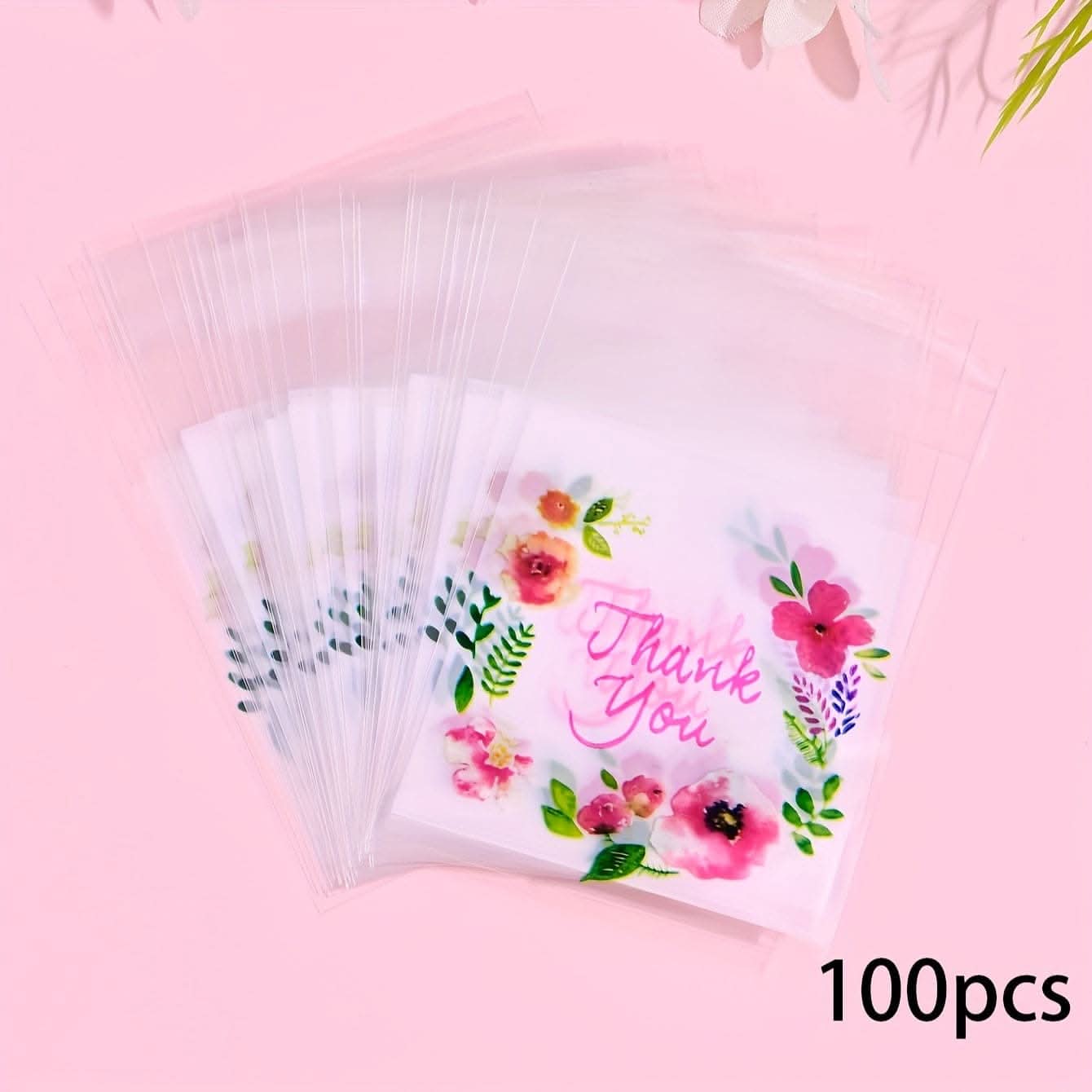 100pcs Floral Ziplock Bags – Reusable Jewelry Storage