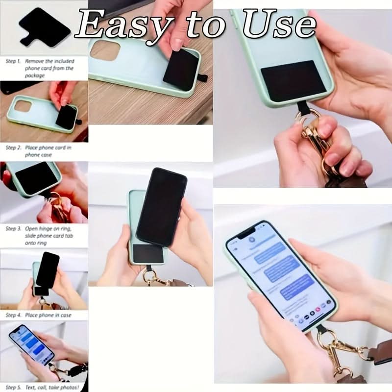 Leopard Print Mobile Phone Strap with Zipper Bag