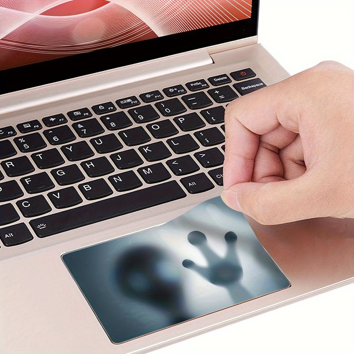 Blue Tech Pattern Touchpad Sticker - 5.5x3.5in
