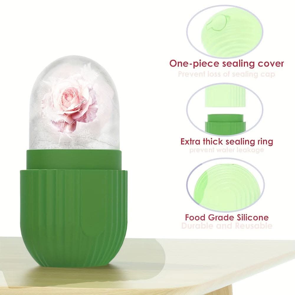Silicone Facial Ice Roller for Skin Glow & De-Puffing