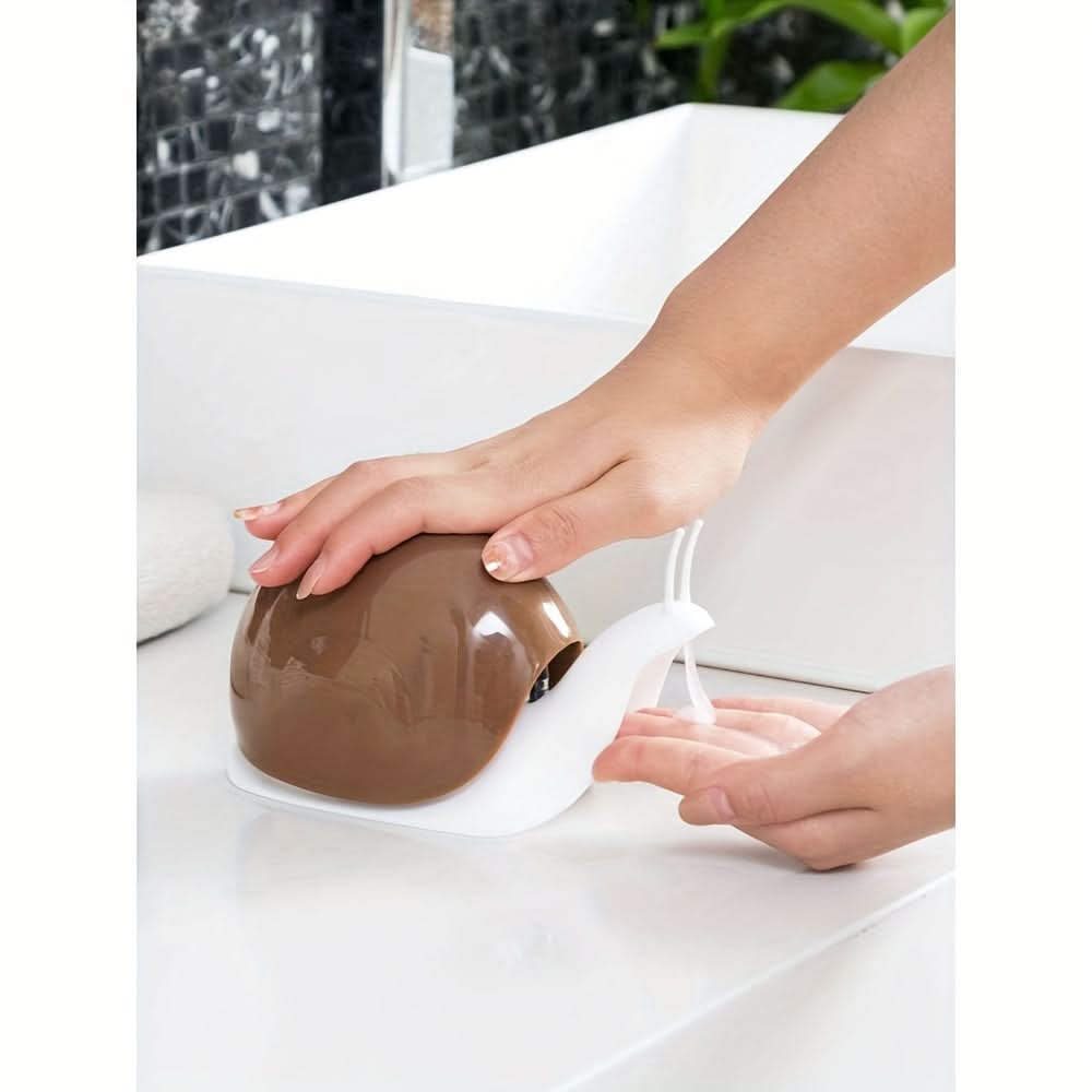 Cute Snail Soap Dispenser – Bathroom Liquid Bottle