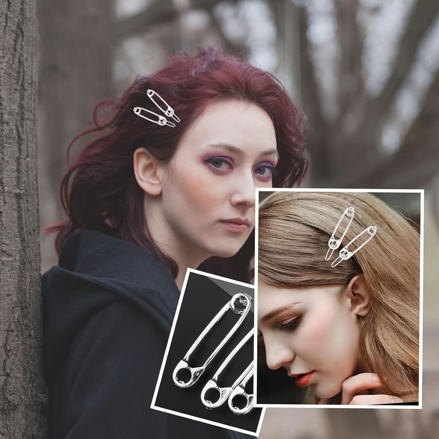 12 Pcs Vintage Gothic Y2K Hair Clips Set
