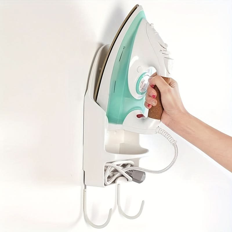Wall-Mounted Steam Iron & Hair Dryer Rack
