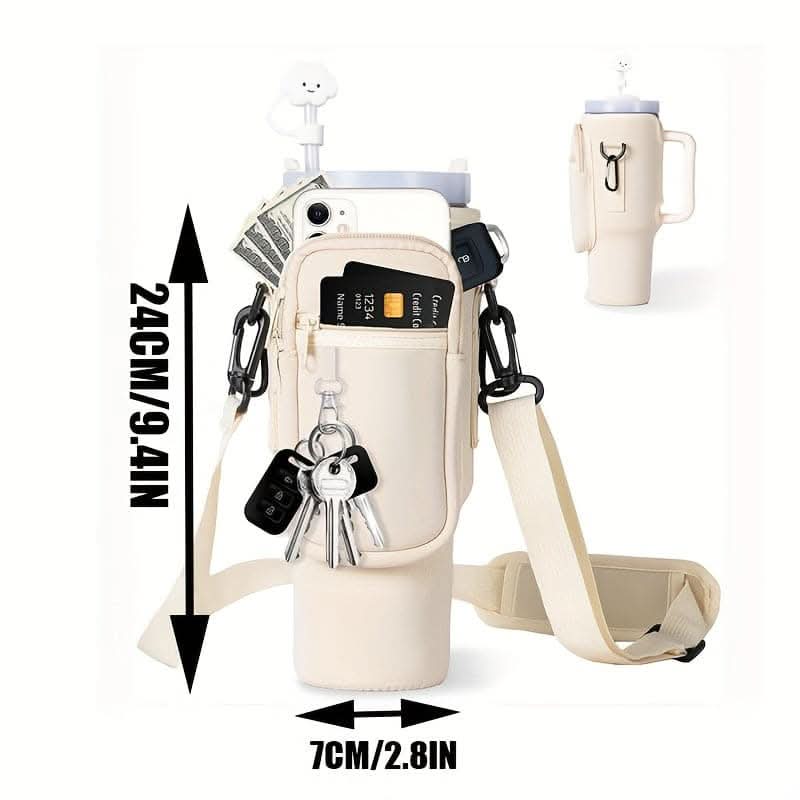 40oz Insulated Tumbler Sleeve with Adjustable Strap