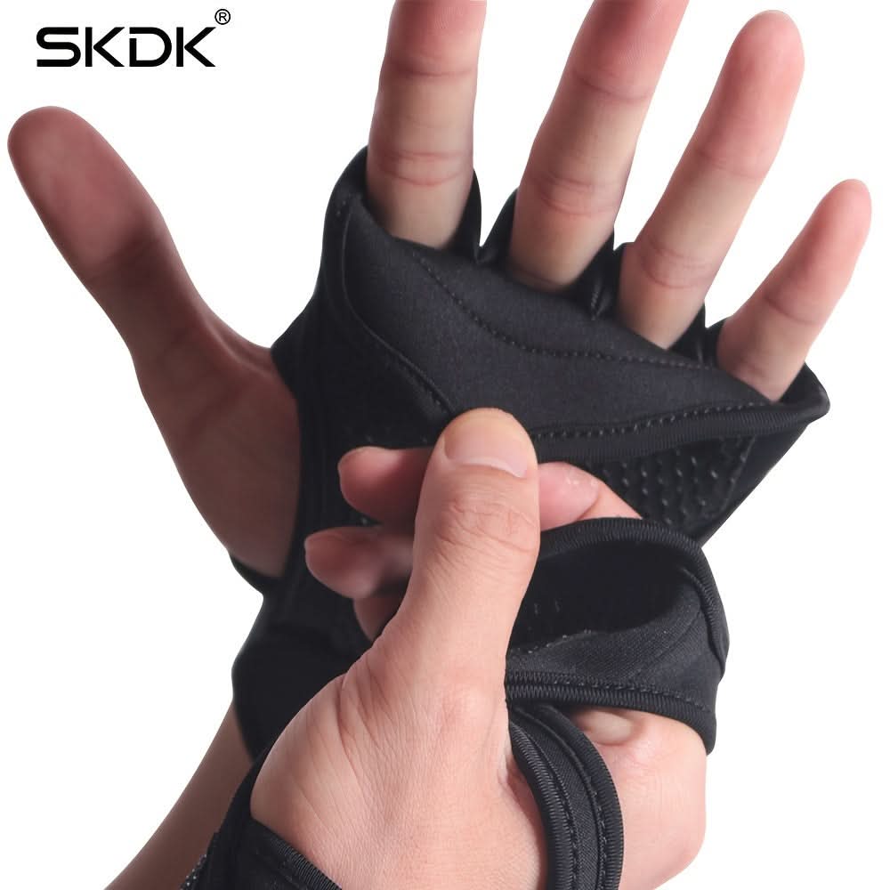 Premium Fitness Gloves with Wrist Support – Non-Slip Grip, Hook-and-Loop Closure