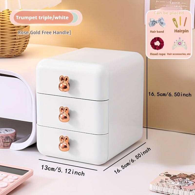 3-Tier Drawer Storage Cabinet for Essentials