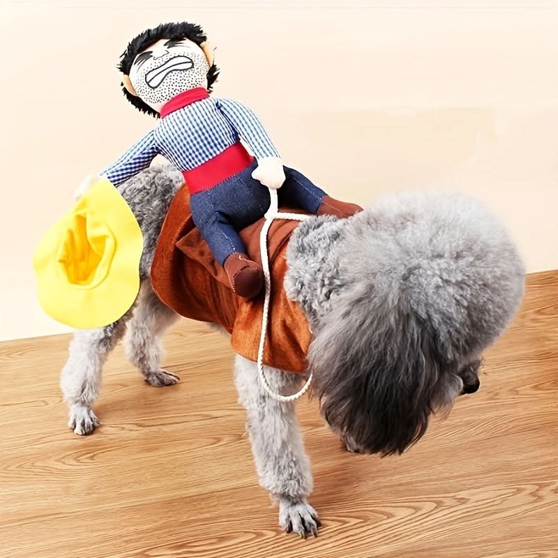 Western Cowboy Pet Costume – Fun Outfit for Medium Dogs & Cats