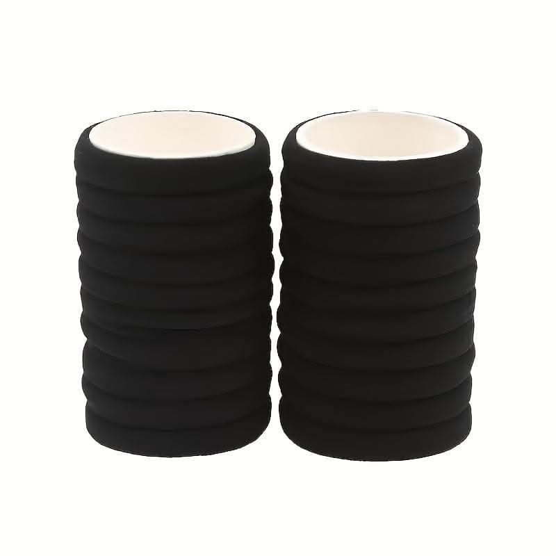Black High Elastic Hair Bands – Seamless Ponytail Head Ropes