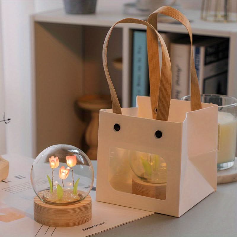 Mini Tulip Night Light – Handcrafted Floral Table Lamp