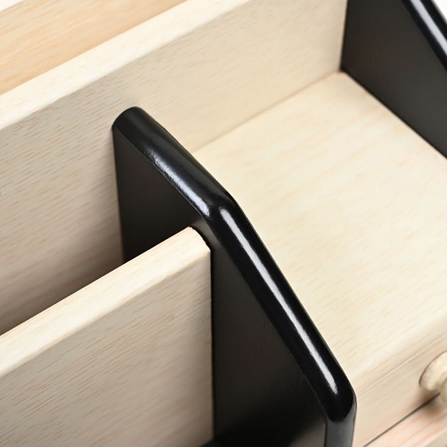Wooden Desk Organizer with Drawers, Multifunctional