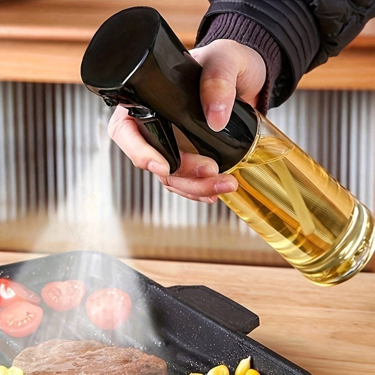 Oil Spray Bottle - Kitchen & Barbecue Olive Oil Atomizer for Fat Reduction