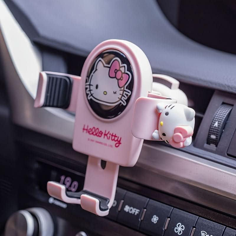 Hello Kitty Car Phone Holder-Adjustable ABS Air Vent Mount Cradle