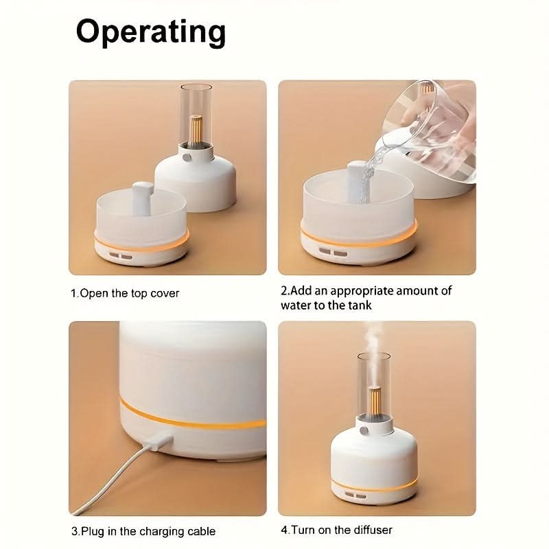 Tooluck USB Aromatherapy Humidifier – 7-Color LED, Quiet, Auto Shut-Off