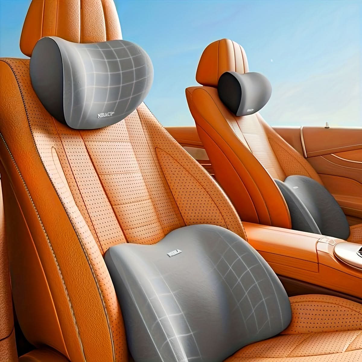 Memory Foam Car Seat Cushion Set for Comfort