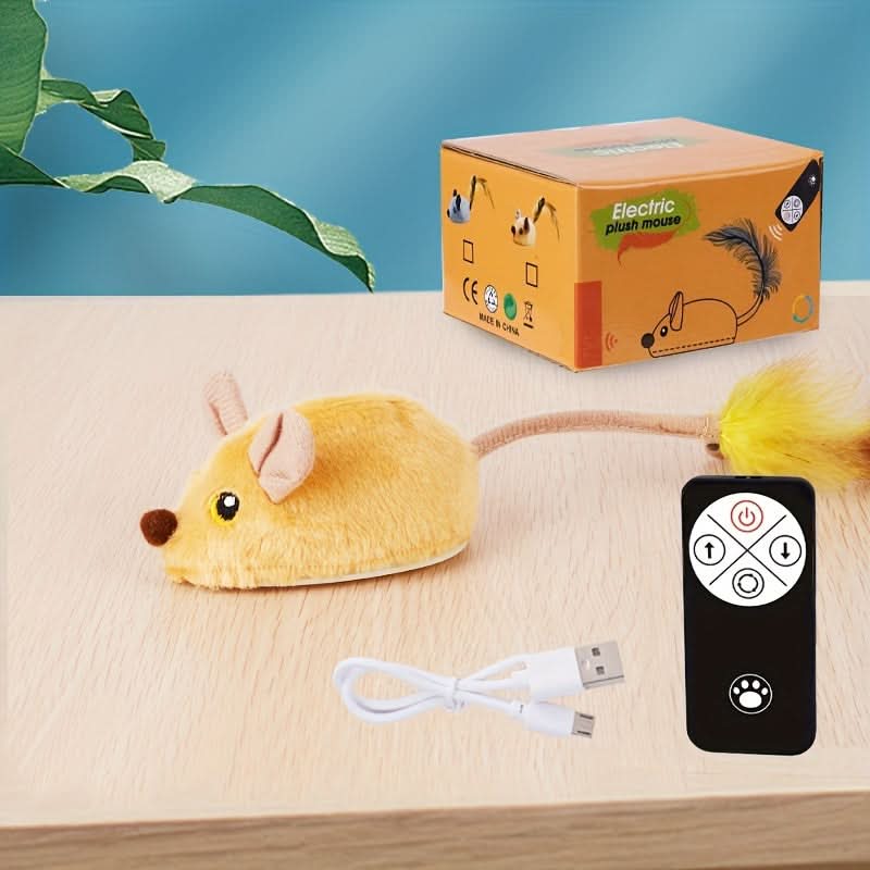 Rechargeable Plush Electric Cat Mouse Toy – Interactive Whisker Teaser