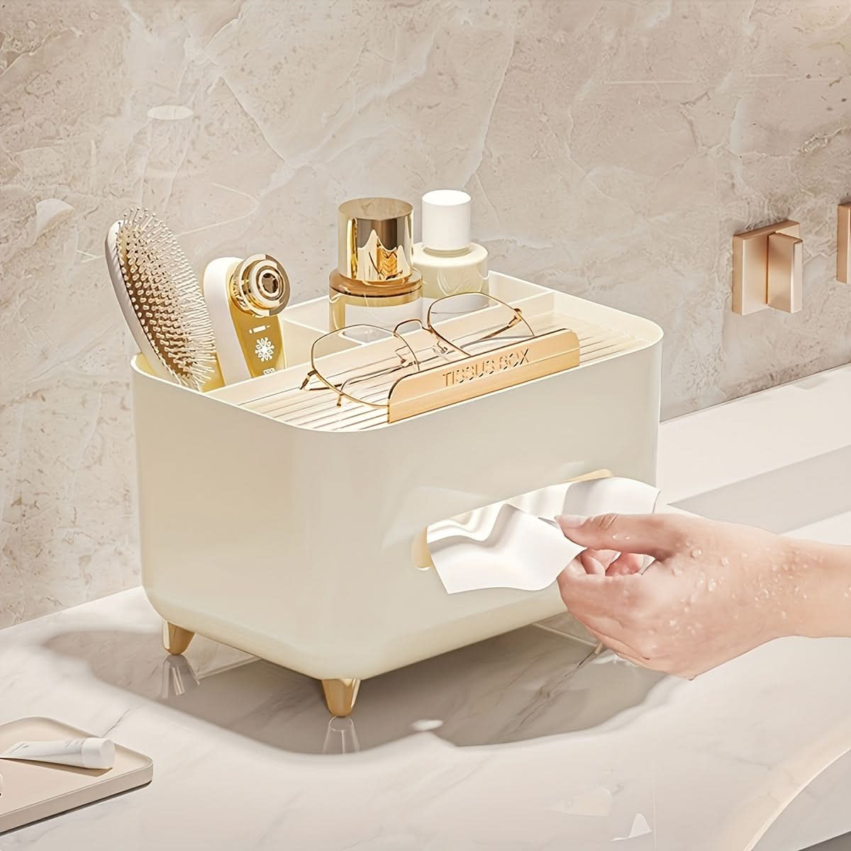 Luxury Multi-Functional Tissue Box & Organizer