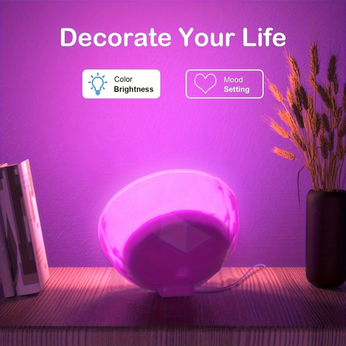 Dimmable RGB LED Mood Lamp with Remote Control