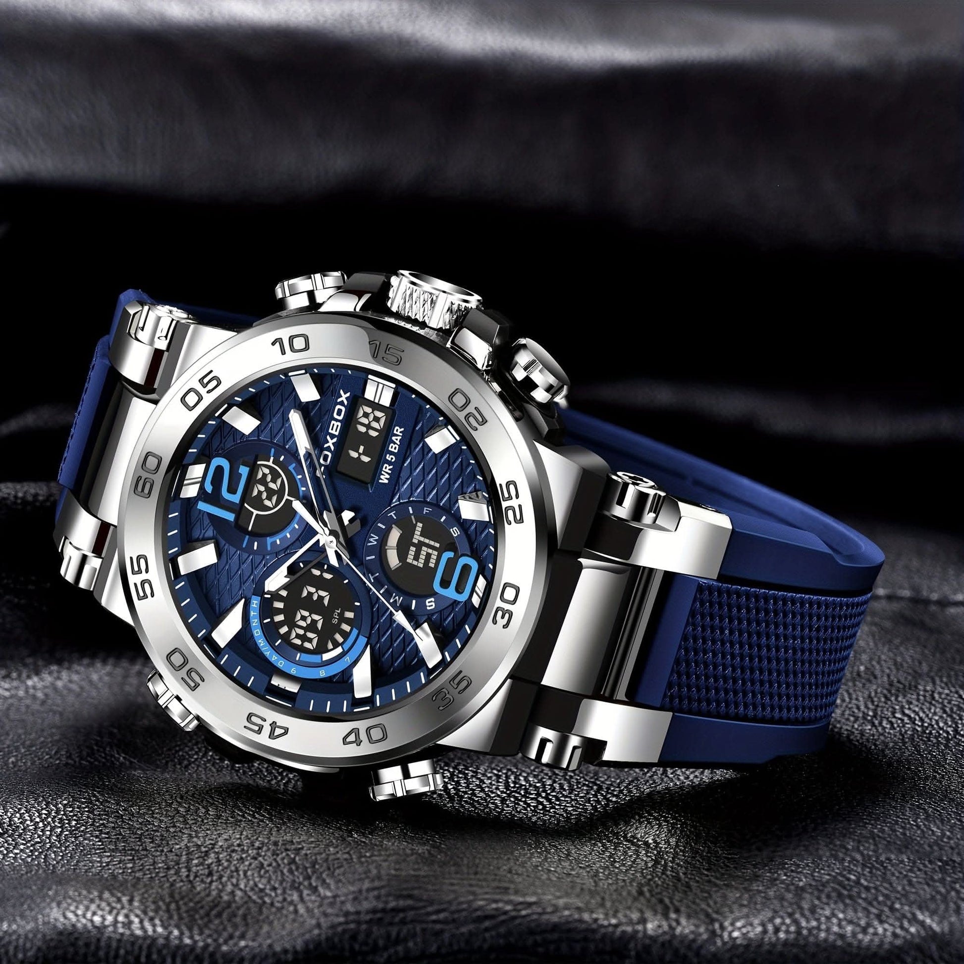 Men's Waterproof Dual Display Sports Watch
