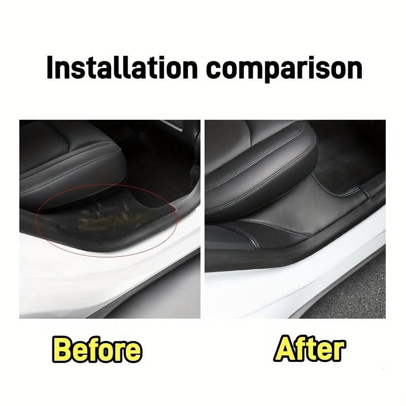 PU Leather Rear Seat Threshold Protector