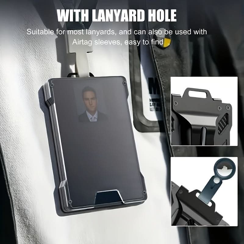 Ultra-Thin Aluminum Metal Wallet with Transparent Window - Shielding Card Holder