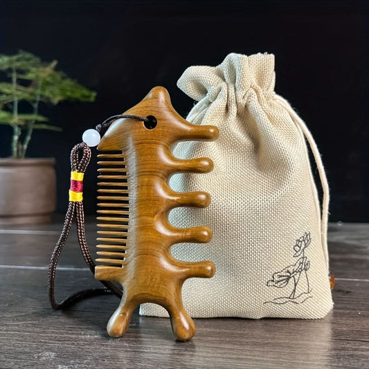 3-in-1 Wooden Massage Hair Brush Comb