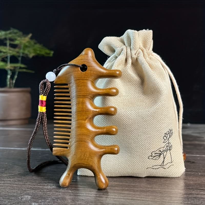 3-in-1 Wooden Massage Hair Brush Comb