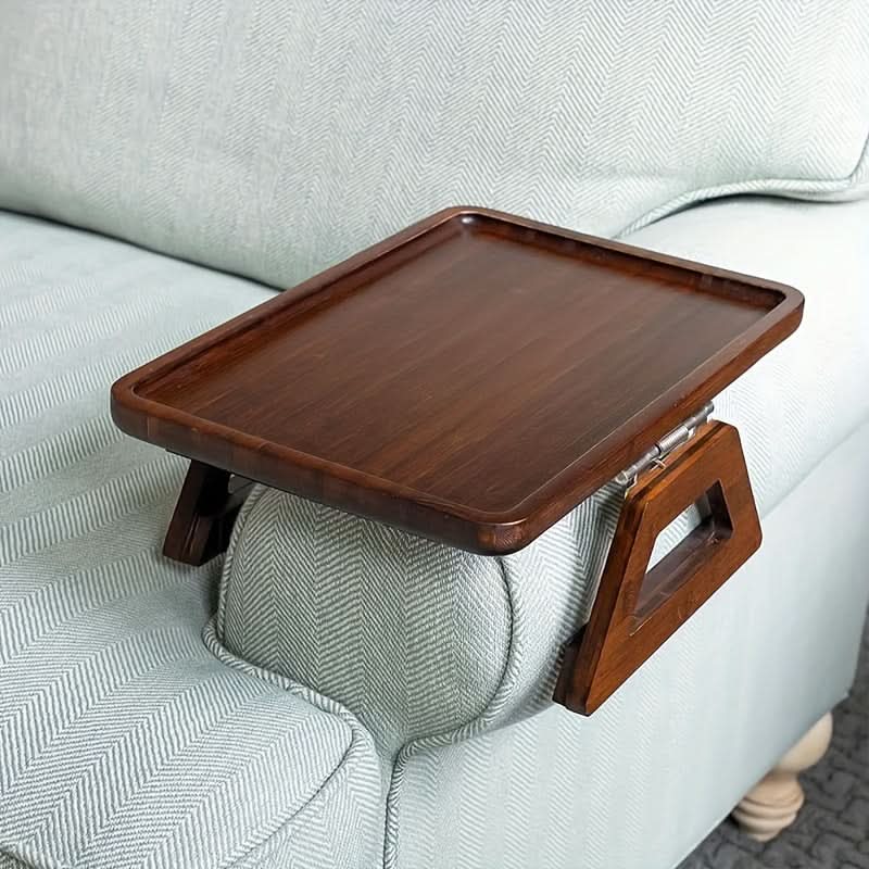 Clip-On Couch Arm Tray – Portable Sofa Side Table for Drinks, Snacks & Remote