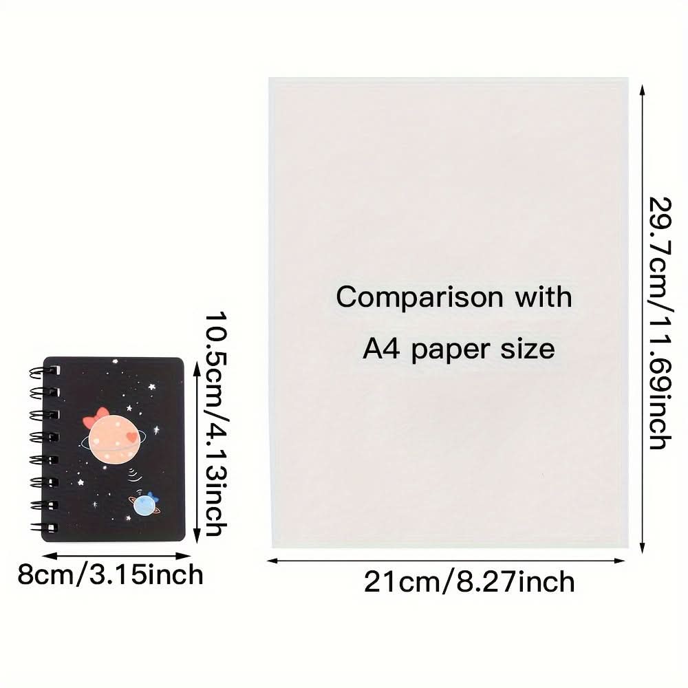 4-Pack A7 Mini Pocket Notebooks –Portable Coil Notepads for Writing & Drawing