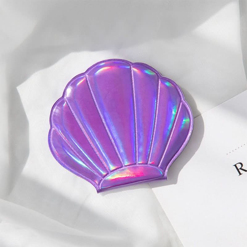 Dreamlike Laser Colorful Heart-Shaped Pocket Mirror – Double-Sided Makeup Mirror