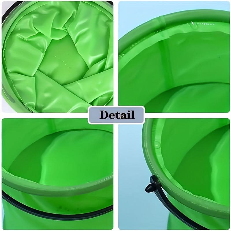 Mini Folding Beach Bucket – Durable PVC Collapsible Pail for Water Play