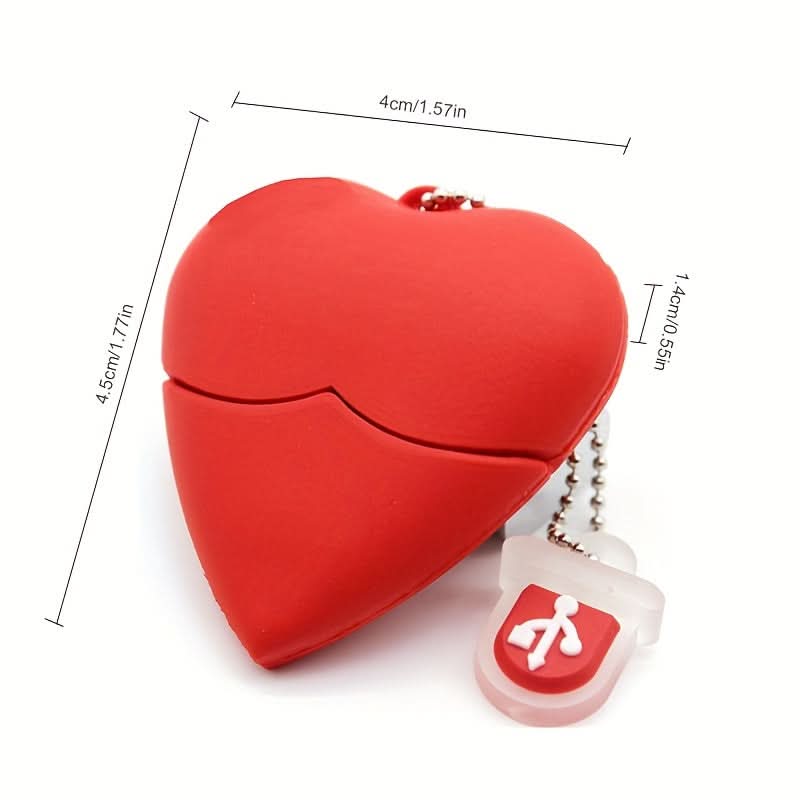 Cute Heart-Shaped USB Drive