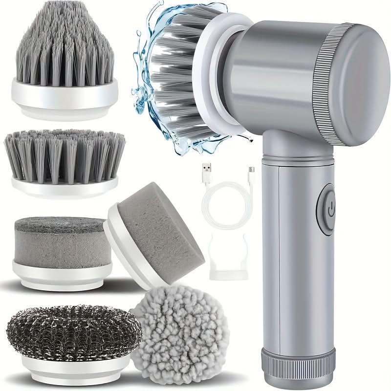 Portable Handheld Electric Cleaning Brush Set