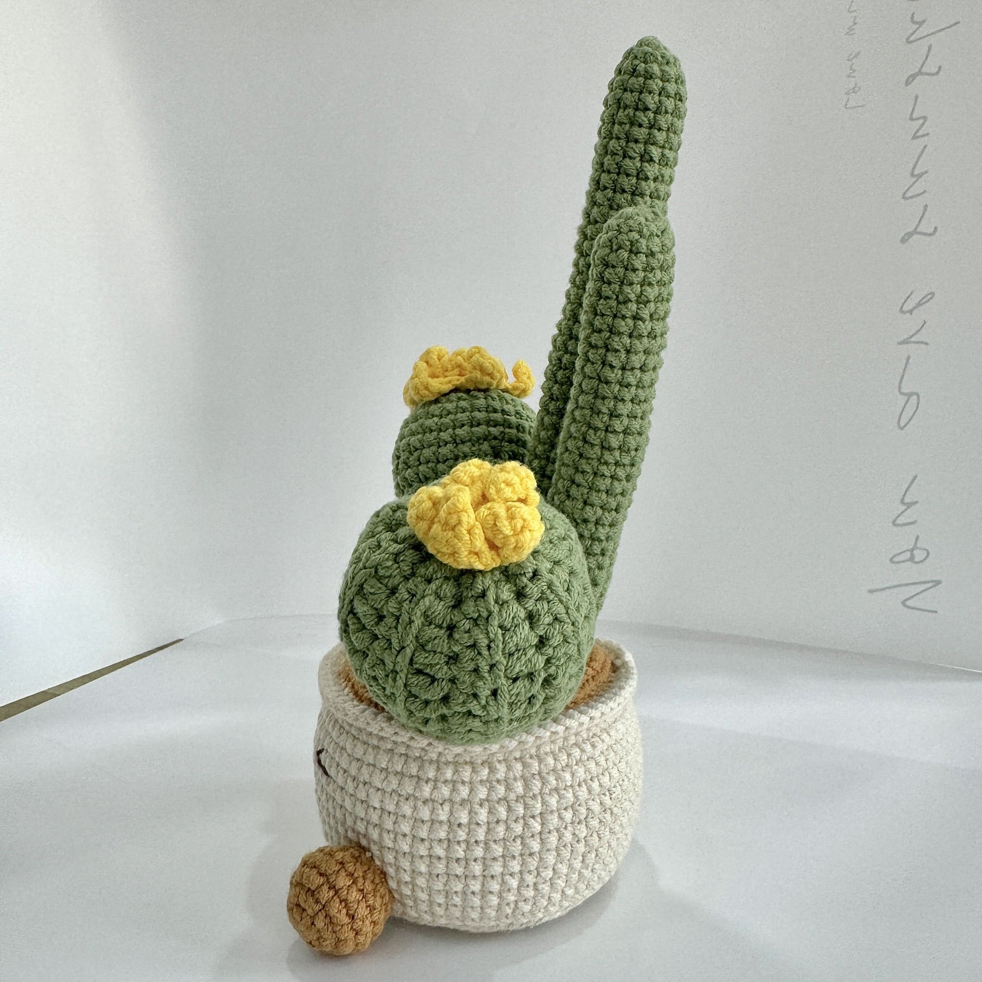 Handmade Crochet Cactus Artificial Plant with Container