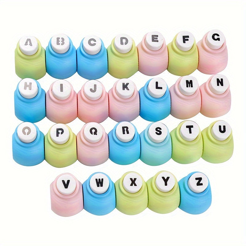 A-Z Alphabet Stamp Set – DIY Plastic Letter Stamps for Crafting & Scrapbooking