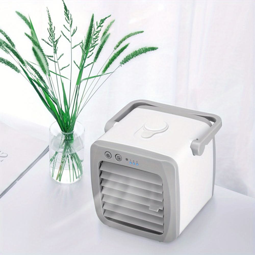 Mini Portable Air Conditioner Fan – USB Powered with 3-Speed Settings